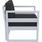 Кресло пластиковое с подушками Siesta Contract Mykonos стеклопластик, полиэстер серебристый, черный Фото 8