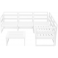 Комплект угловой пластиковой мебели Siesta Contract Mykonos стеклопластик, полиэстер белый, черный Фото 6