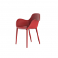 Кресло пластиковое Vondom Sabinas Basic полипропилен, стекловолокно красный Фото 4