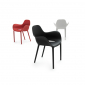 Кресло пластиковое Vondom Sabinas Basic полипропилен, стекловолокно красный Фото 9