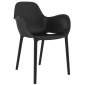 Кресло пластиковое Vondom Sabinas Basic полипропилен, стекловолокно черный Фото 1