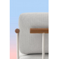 Кресло мягкое PEDRALI Arki-Sofa сталь, алюминий, тик, ткань белый, серый Фото 10