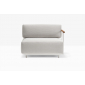 Модуль угловой с левым подлокотником PEDRALI Arki-Sofa сталь, алюминий, тик, ткань белый, серый Фото 6