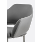 Кресло с обивкой PEDRALI Vic сталь, кожа титановый, серый Фото 5