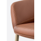 Кресло барное с обивкой PEDRALI Vic Metal сталь, кожа античная латунь, коричневый Фото 9