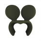 Кресло лаунж с обивкой Qeeboo Don't F**k With The Mouse сталь, пенополиуретан, ткань темно-зеленый Фото 4