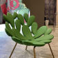 Кресло лаунж пластиковое Qeeboo Filicudi металл, полиэтилен латунь, зеленый Фото 11