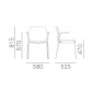 Кресло с обивкой PEDRALI Tweet сталь, ткань античная латунь. темно-серый Фото 2