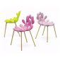 Комплект пластиковых стульев Qeeboo Filicudi Set 2 металл, полиэтилен латунь, ярко-розовый Фото 9
