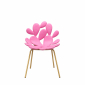 Комплект пластиковых стульев Qeeboo Filicudi Set 2 металл, полиэтилен латунь, ярко-розовый Фото 6
