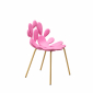 Комплект пластиковых стульев Qeeboo Filicudi Set 2 металл, полиэтилен латунь, ярко-розовый Фото 4