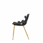 Комплект пластиковых стульев Qeeboo Filicudi Set 2 металл, полиэтилен латунь, черный Фото 4