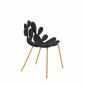 Комплект пластиковых стульев Qeeboo Filicudi Set 2 металл, полиэтилен латунь, черный Фото 5