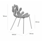 Комплект пластиковых стульев Qeeboo Filicudi Set 2 металл, полиэтилен латунь, черный Фото 2