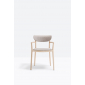 Кресло деревянное с мягкой обивкой PEDRALI Tivoli ясень, ткань беленый ясень, светло-серый Фото 6