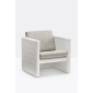 Кресло пластиковое c подушками PEDRALI Sunset полиэтилен, ткань белый, светло-серый Фото 5