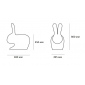 Стул пластиковый Qeeboo Rabbit полиэтилен светло-серый Фото 2