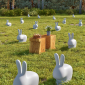 Стул пластиковый Qeeboo Rabbit полиэтилен светло-серый Фото 6