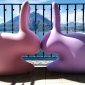Стул пластиковый Qeeboo Rabbit полиэтилен фиолетовый Фото 7