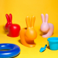 Стул пластиковый детский Qeeboo Rabbit Baby полиэтилен оранжевый Фото 8