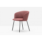 Кресло с обивкой PEDRALI Nym сталь, ткань черный, темно-розовый Фото 5