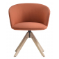 Кресло деревянное с обивкой PEDRALI Nym ясень, ткань беленый ясень, коричневый Фото 1