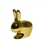 Стул пластиковый Qeeboo Rabbit Metal Finish полиэтилен золотистый Фото 4