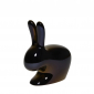 Стул пластиковый детский Qeeboo Rabbit Baby Metal Finish полиэтилен жемчужный черный Фото 4