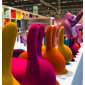 Стул пластиковый Qeeboo Rabbit Velvet Finish полиэтилен темно-золотой Фото 18