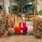 Стул пластиковый Qeeboo Rabbit Velvet Finish полиэтилен оранжевый Фото 25