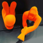 Стул пластиковый Qeeboo Rabbit Velvet Finish полиэтилен оранжевый Фото 15