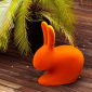 Стул пластиковый Qeeboo Rabbit Velvet Finish полиэтилен оранжевый Фото 9
