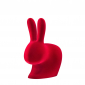 Стул пластиковый Qeeboo Rabbit Velvet Finish полиэтилен красный Фото 4