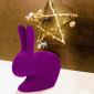 Стул пластиковый Qeeboo Rabbit Velvet Finish полиэтилен фиолетовый Фото 7