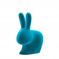 Стул пластиковый Qeeboo Rabbit Velvet Finish полиэтилен бирюзовый Фото 4