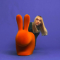 Стул пластиковый детский Qeeboo Rabbit Baby Velvet Finish полиэтилен оранжевый Фото 12