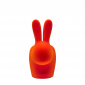 Стул пластиковый детский Qeeboo Rabbit Baby Velvet Finish полиэтилен оранжевый Фото 5