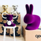 Стул пластиковый детский Qeeboo Rabbit Baby Velvet Finish полиэтилен фиолетовый Фото 8