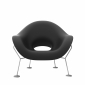 Кресло лаунж пластиковое Qeeboo Pupa Powder Coat OUT металл, полиэтилен черный Фото 4
