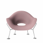 Кресло лаунж пластиковое Qeeboo Pupa Powder Coat OUT металл, полиэтилен розовый Фото 4