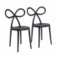 Комплект пластиковых стульев Qeeboo Ribbon Set 2 полипропилен черный Фото 6