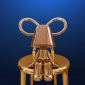 Комплект пластиковых стульев Qeeboo Ribbon Metal Finish Set 2 полипропилен золотистый Фото 33