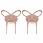 Комплект пластиковых стульев Qeeboo Ribbon Metal Finish Set 2 полипропилен розовое золото Фото 7