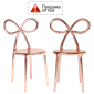 Комплект пластиковых стульев Qeeboo Ribbon Metal Finish Set 2 полипропилен розовое золото Фото 1