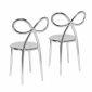 Комплект пластиковых стульев Qeeboo Ribbon Metal Finish Set 2 полипропилен серебристый Фото 6