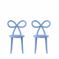 Комплект пластиковых детских стульев Qeeboo Ribbon Baby Set 2 полипропилен голубой Фото 4