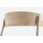 Кресло деревянное с мягким сиденьем PEDRALI Nemea алюминий, ясень, фанера, ткань беленый ясень, серый Фото 10