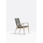 Лаунж-кресло с мягкой обивкой PEDRALI Malmo ясень, ткань беленый ясень, серый Фото 6