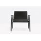 Лаунж-кресло с обивкой PEDRALI Malmo ясень, натуральная кожа черный ясень, черный Фото 4