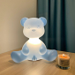 Светильник пластиковый настольный Qeeboo Teddy Boy IN полиэтилен светло-голубой Фото 4